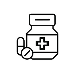 Medicine hospital icon set. Healthcare symbol vector collection.