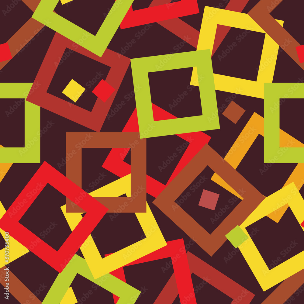 Poster seamless repeating multicolored squares background