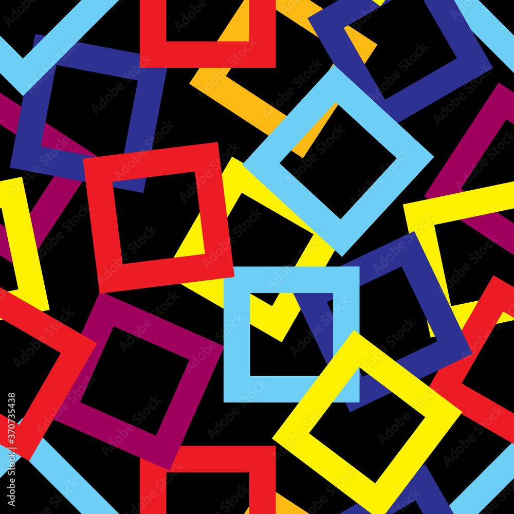 Poster seamless repeating multicolored squares background