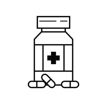 Medicine hospital icon set. Healthcare symbol vector collection.