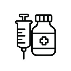 Obraz premium Medicine hospital icon set. Healthcare symbol vector collection.