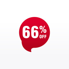 66 discount, Sales Vector badges for Labels, , Stickers, Banners, Tags, Web Stickers, New offer. Discount origami sign banner