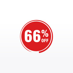 66 discount, Sales Vector badges for Labels, , Stickers, Banners, Tags, Web Stickers, New offer. Discount origami sign banner