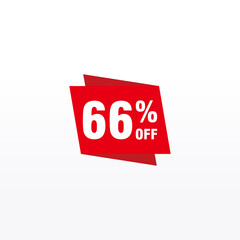 66 discount, Sales Vector badges for Labels, , Stickers, Banners, Tags, Web Stickers, New offer. Discount origami sign banner
