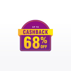 68 discount, Sales Vector badges for Labels, , Stickers, Banners, Tags, Web Stickers, New offer. Discount origami sign banner