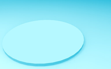 3d blue cylinder podium minimal studio background. Abstract 3d geometric shape object illustration render. Display for medicine product...