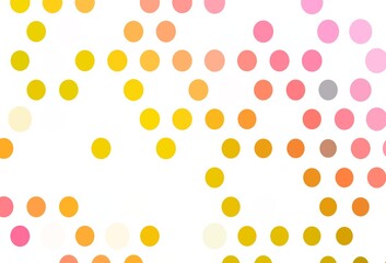 Light Pink, Yellow vector background with bubbles.