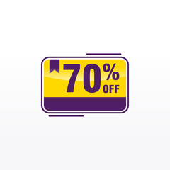 70 discount, Sales Vector badges for Labels, , Stickers, Banners, Tags, Web Stickers, New offer. Discount origami sign banner