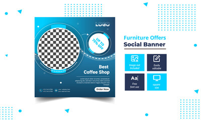 Coffee shop banner design 