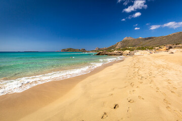 Fototapeta na wymiar Beautiful Falassarna beach on Crete, Greece