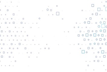 Light BLUE vector texture with disks, rectangles.