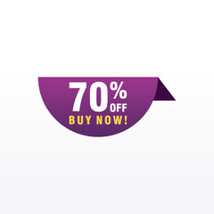 70 discount, Sales Vector badges for Labels, , Stickers, Banners, Tags, Web Stickers, New offer. Discount origami sign banner