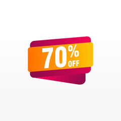 70 discount, Sales Vector badges for Labels, , Stickers, Banners, Tags, Web Stickers, New offer. Discount origami sign banner