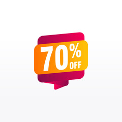 70 discount, Sales Vector badges for Labels, , Stickers, Banners, Tags, Web Stickers, New offer. Discount origami sign banner