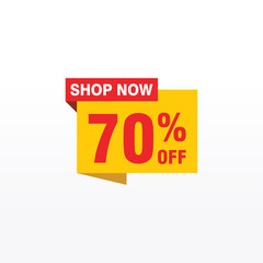 70 discount, Sales Vector badges for Labels, , Stickers, Banners, Tags, Web Stickers, New offer. Discount origami sign banner