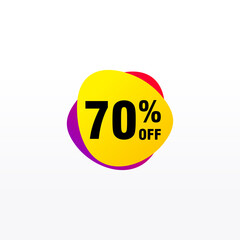 70 discount, Sales Vector badges for Labels, , Stickers, Banners, Tags, Web Stickers, New offer. Discount origami sign banner