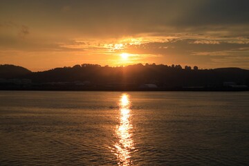atardecer en el mar