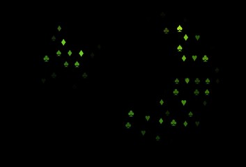 Dark Green vector layout with elements of cards.