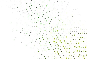 Light Green vector texture with playing cards.