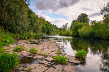 The River Wear at Croxdale, a village just south of Durham City in County Durham, England.