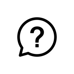 Question speech babble icon. Help sign vector illustration isolated on white.