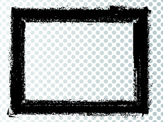 Vector Frames. rectangles for image. distress texture . Grunge Black and White borders isolated on the transparent background . Dirt effect . 