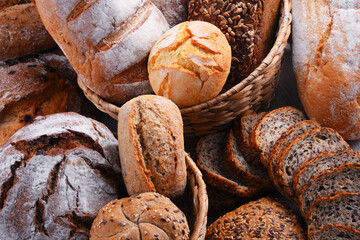 Composition with assorted bakery products