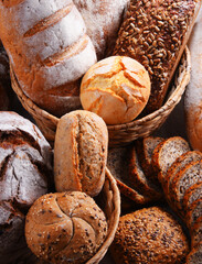 Composition with assorted bakery products