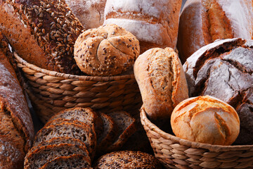 Composition with assorted bakery products