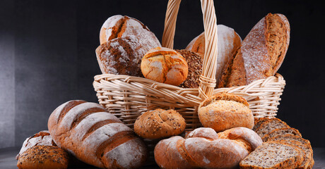 Composition with assorted bakery products