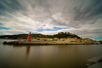 Obraz premium Tuscany Maremma Castiglione della Pescaia, view of the port entrance