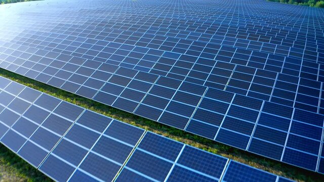 Solar panels power generation sky nature electric green