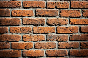 Obraz premium Empty red brick wall background.