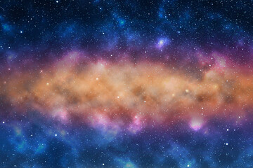 Nebula space with stars and cosmic milky way abstrace background