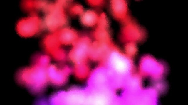 Abstract background, movement of colored squares and pixels.