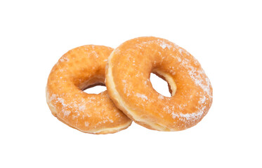 Donuts on a white background.