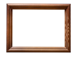 Dark brown horizontal curly frame for text, images, photos, images, text, isolated on a white...