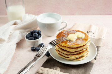 breakfast with pancakes