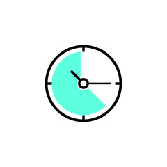 Simple clock icon. Time icon, vector stock illustration.