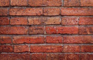 Dark red grunge brick wall texture background with old dirty and vintage style pattern