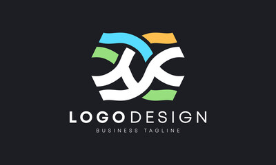 Minimalist flat rope tied and knot logo design with business card vector template for your company business