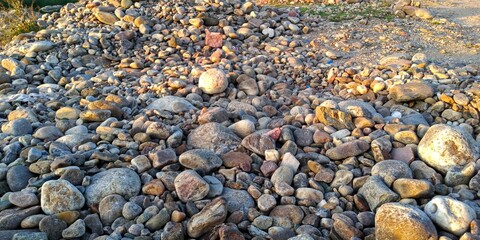  Molela Nathwara Rajsthan India 11 August 2020 There are lots of stones in one place.   pebbles on the beach