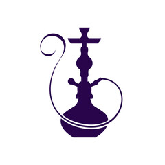 Hookah silhouette qalyan smoking bar sign