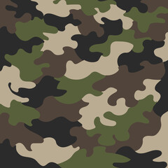 camo military green pattern stock vector illustration