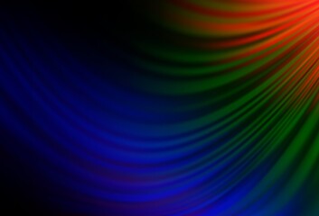 Dark Multicolor, Rainbow vector pattern with lamp shapes.
