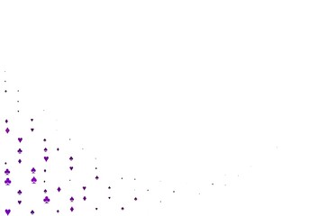 Light Purple vector template with poker symbols.