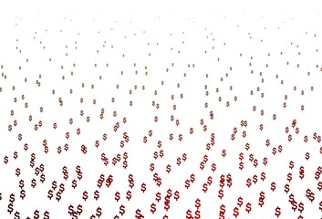 Light Green, Red vector cover with Dollar signs.