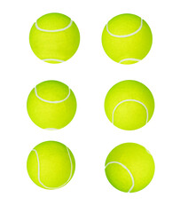 tennis ball collections isolated on white background tennis ball with fur, Wimbledon tennis
