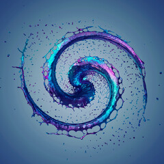 swirl metallic liquid - 3D illustration