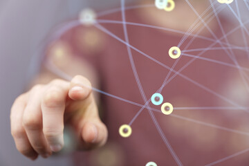 organization network team concept networking.